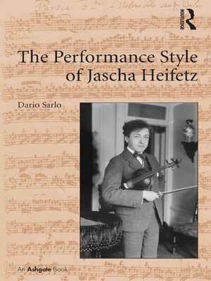cover image of The Performance Style of Jascha Heifetz